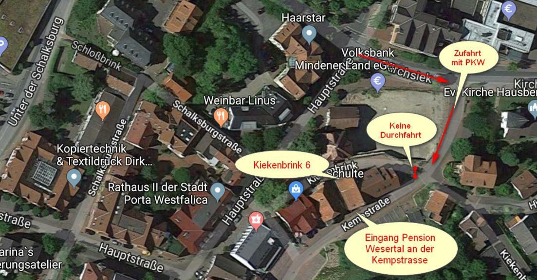 Pension Wesertal Porta Westfalica Kültér fotó